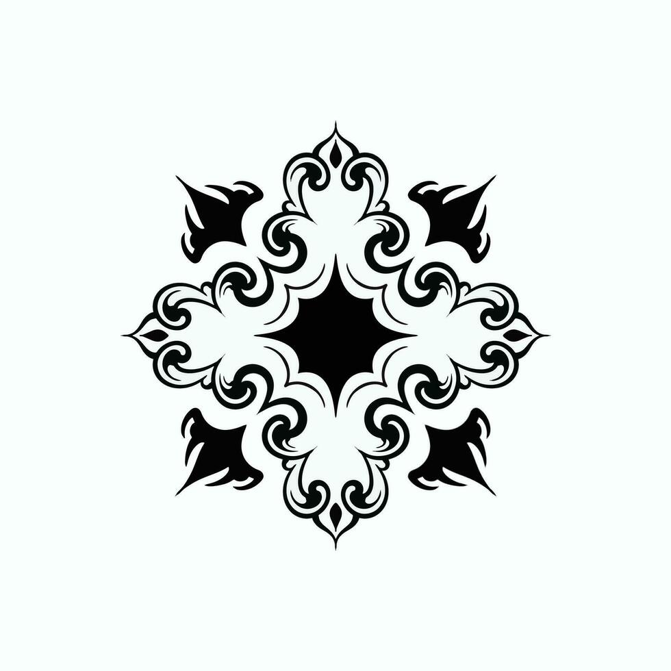 vintage ornament mandala elements set of engraved motifs in vector format