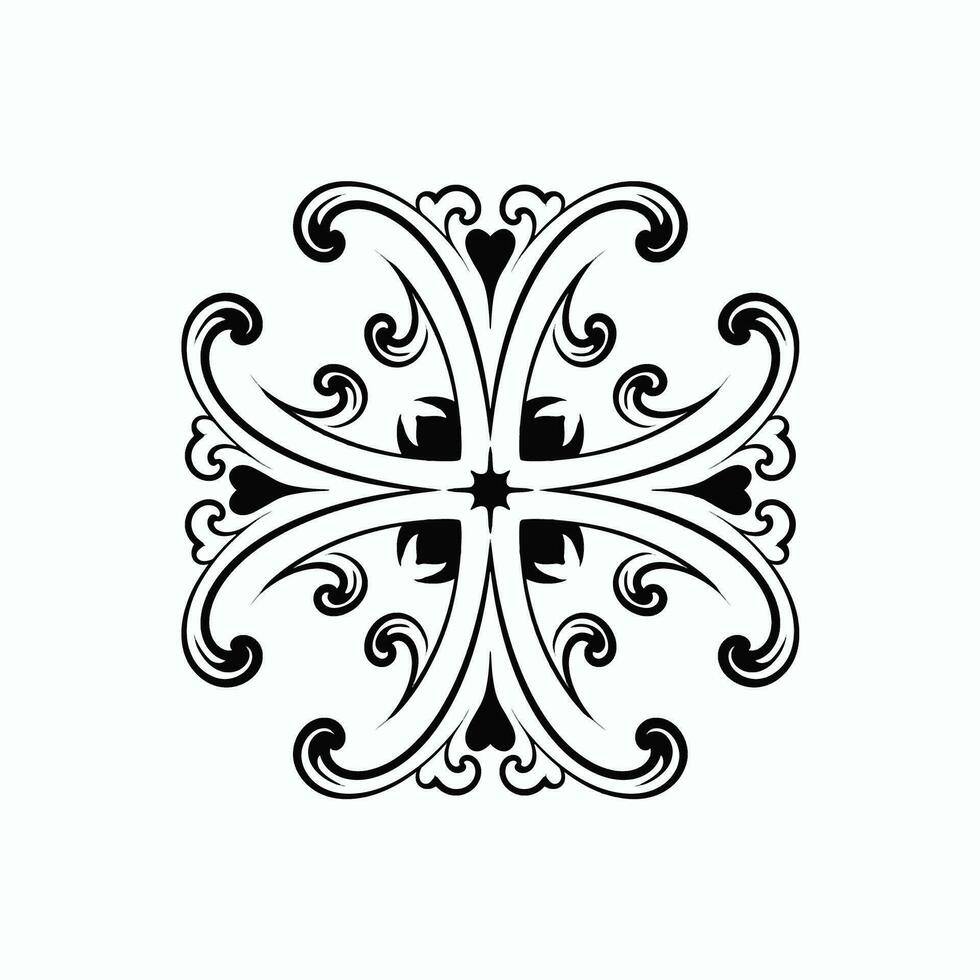 vintage ornament mandala elements set of engraved motifs in vector format