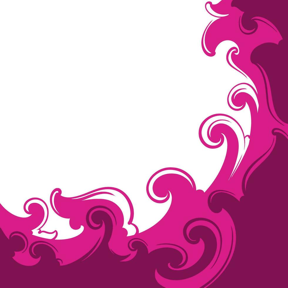 social media background template design with vintage ornament vector