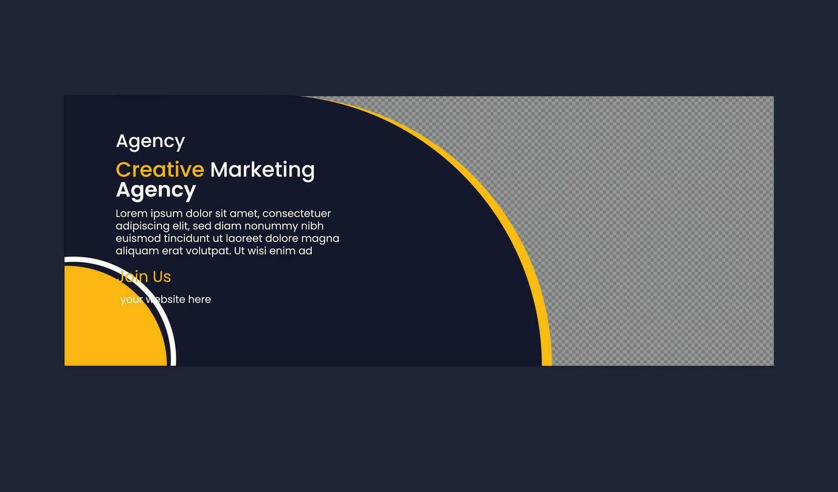 Creative Marketing Agency Web Banner Template Design vector