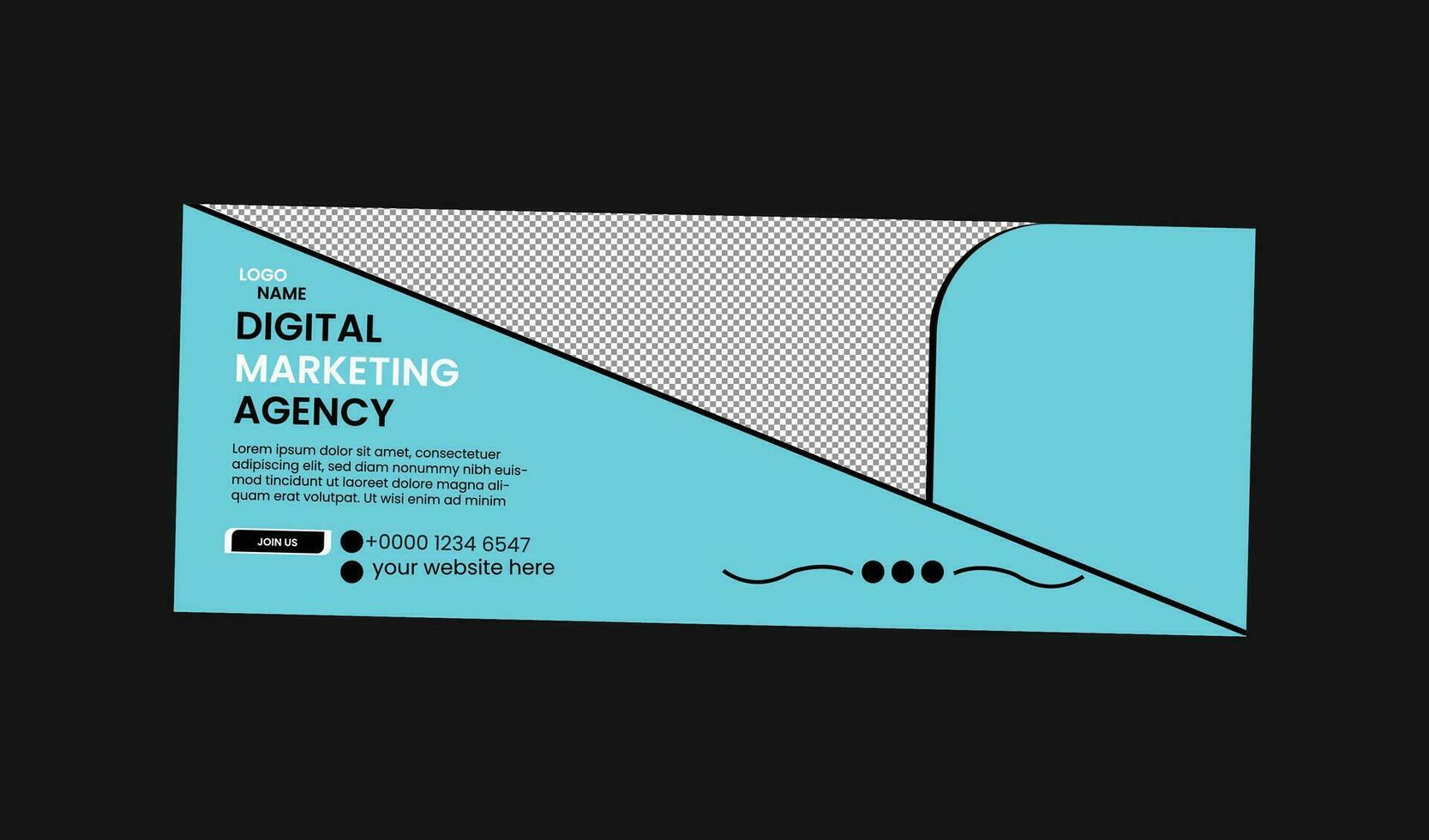 digital márketing agencia web bandera modelo diseño vector