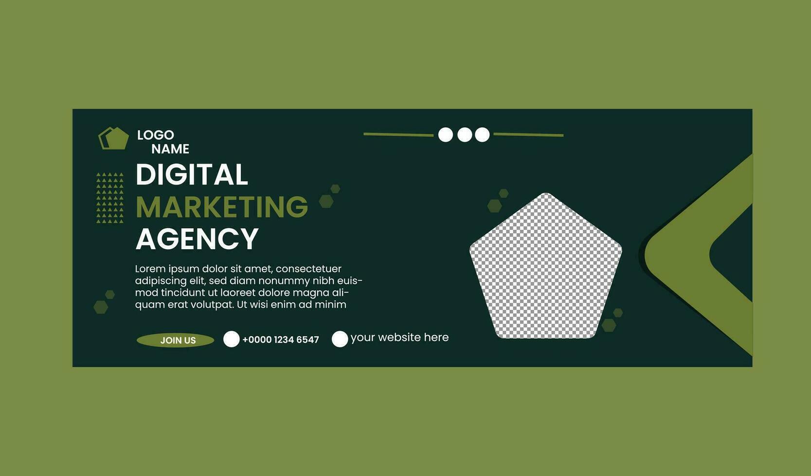 Digital Marketing Agency Web Banner Template Design vector