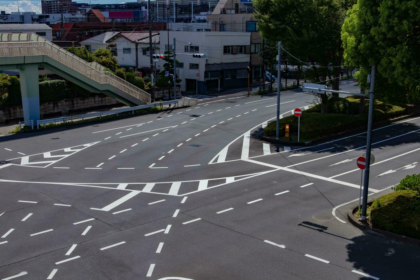 An empty downtown street in Takashimadaira Tokyo medium shot photo