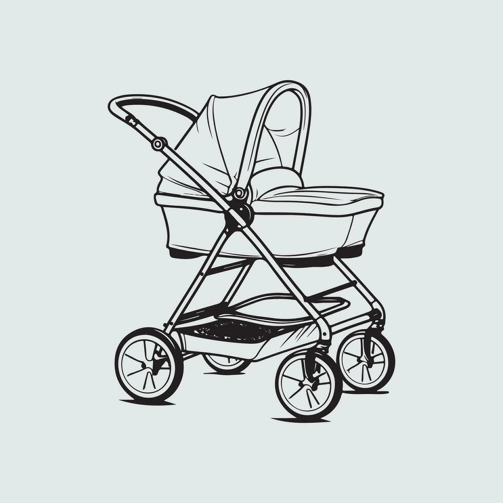 Stroller Vector Art, Icons, and Graphics