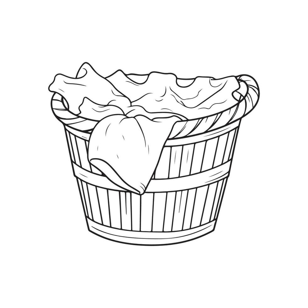 Laundry Basket Vector Art, Icons, and Graphics