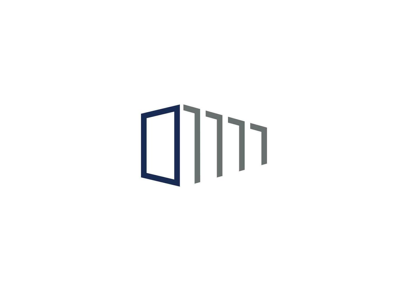 Shipping container vector logo design template