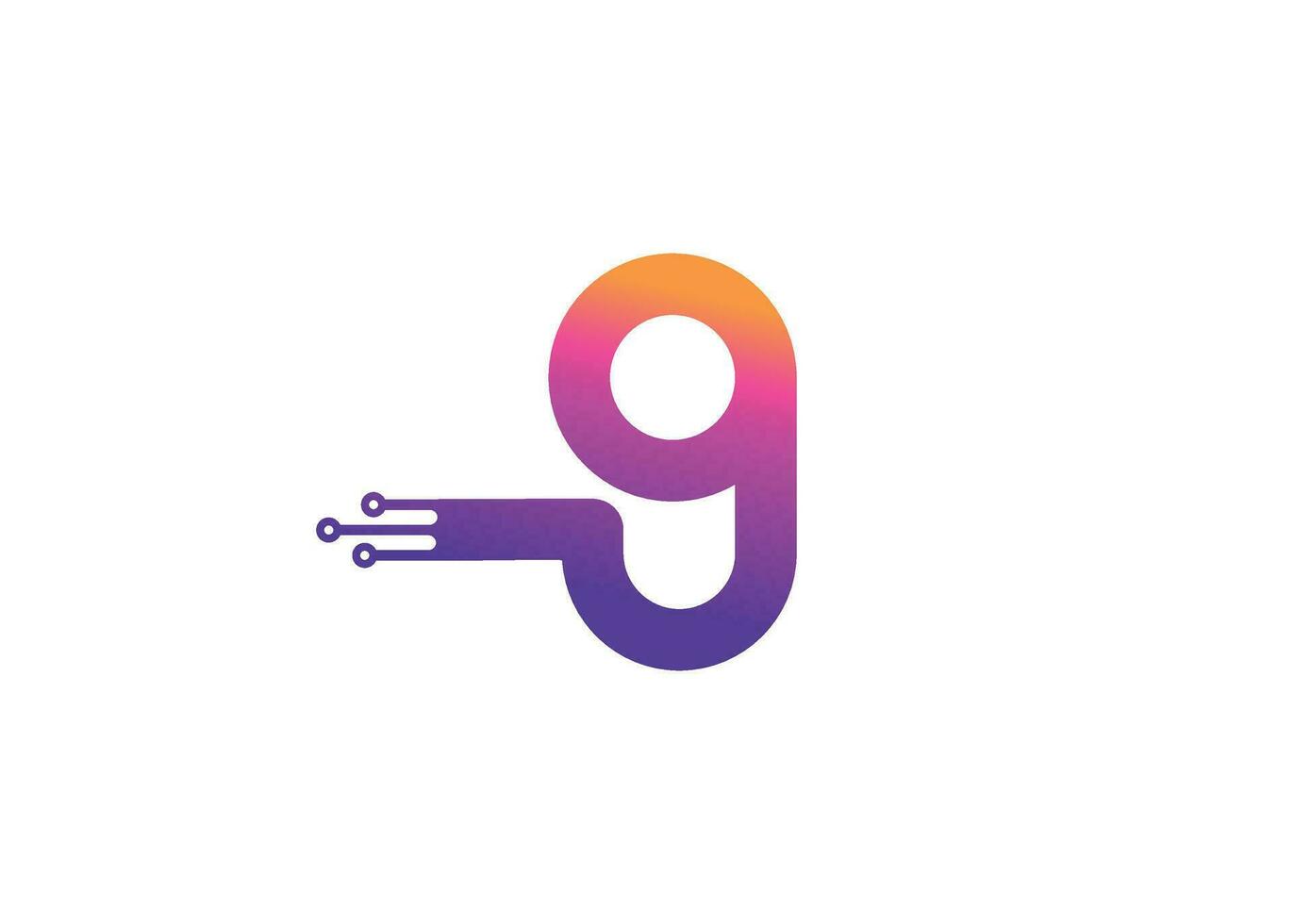 Letter G Technology vector monogram logo design template. Letter G molecule, Science and Bio technology Vector logo Design