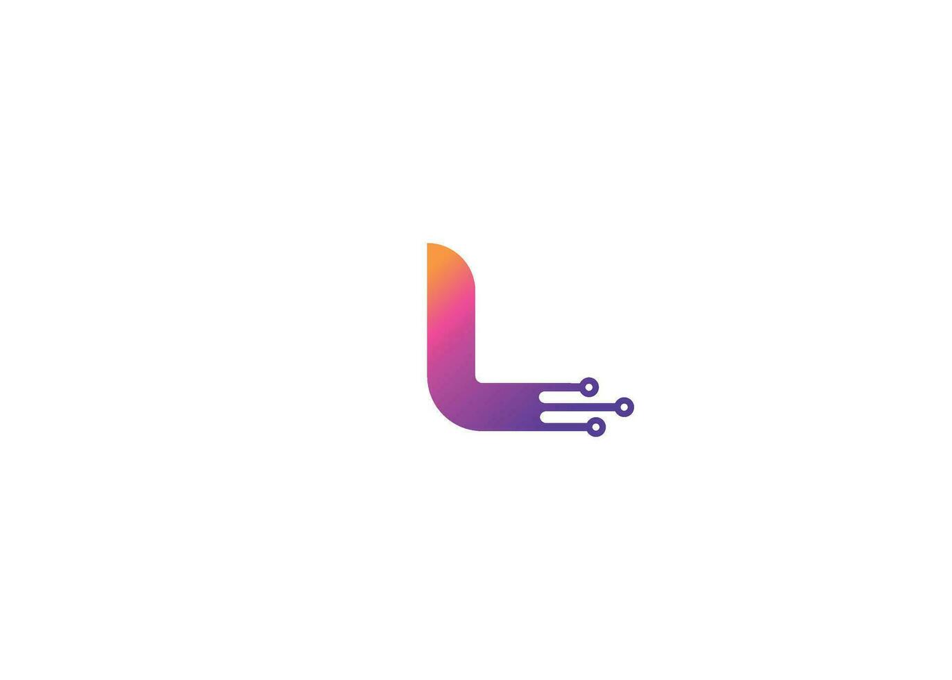 Letter L Technology vector monogram logo design template. Letter L molecule, Science and Bio technology Vector logo Design