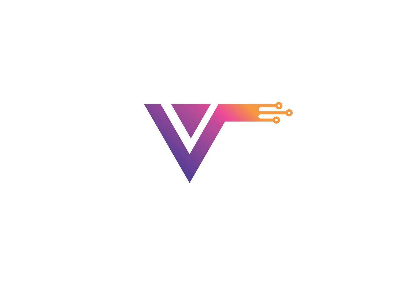 Letter V Technology vector monogram logo design template. Letter V molecule, Science and Bio technology Vector logo Design