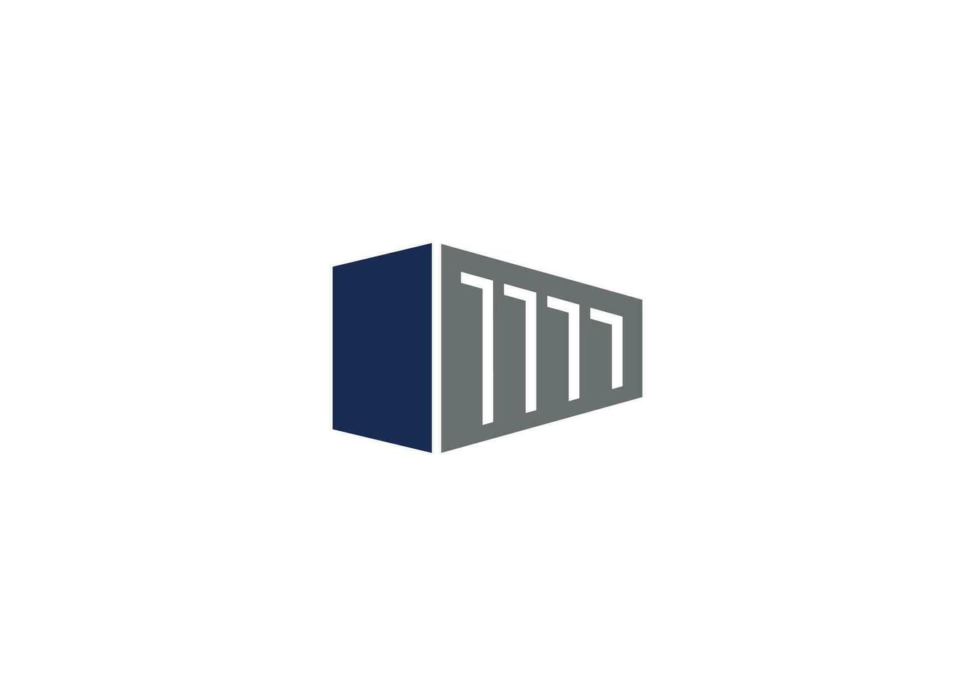 Shipping container vector logo design template