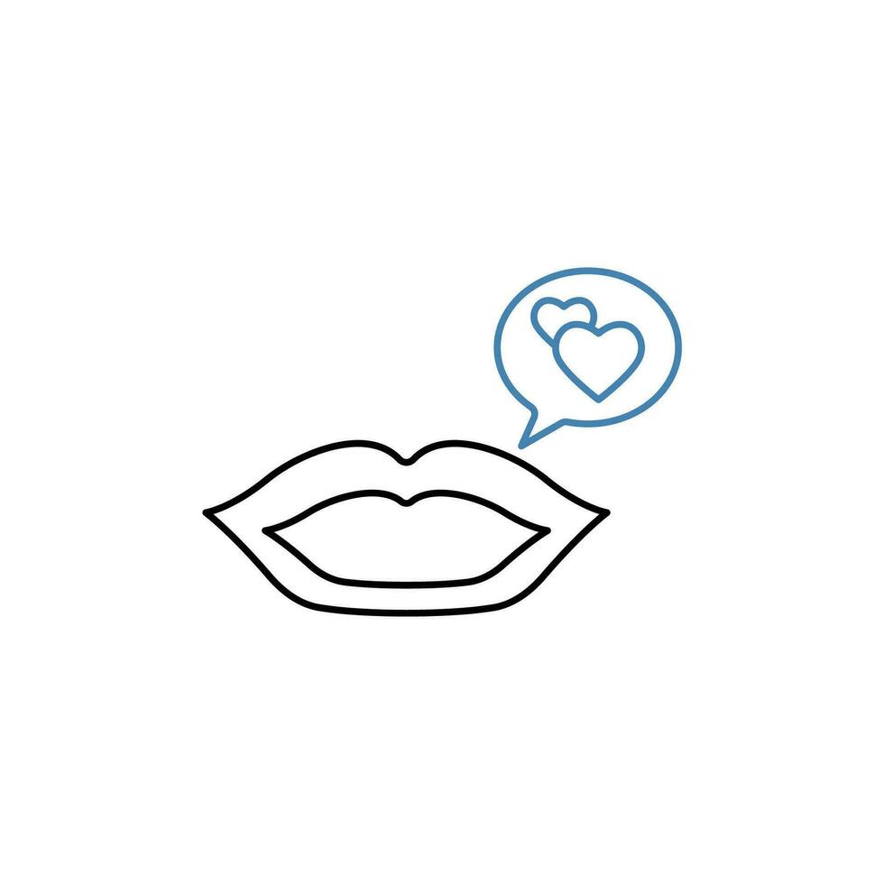 I love you concept line icon. Simple element illustration. I love you concept outline symbol design. vector