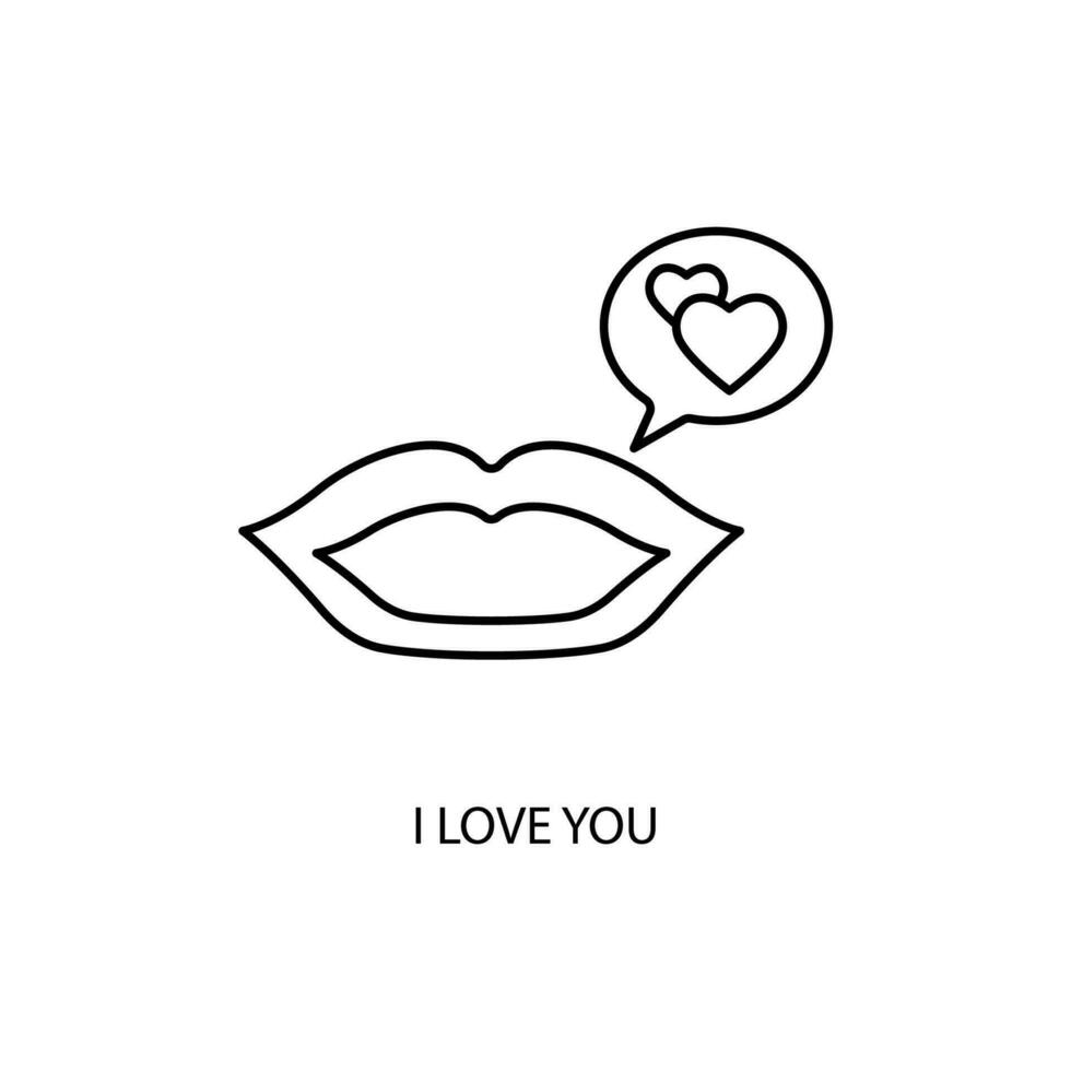 I love you concept line icon. Simple element illustration. I love you concept outline symbol design. vector