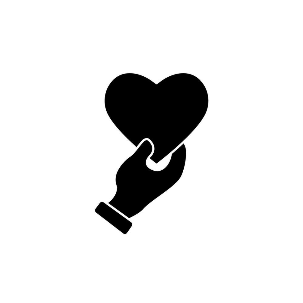 give love concept line icon. Simple element illustration. give love concept outline symbol design. vector