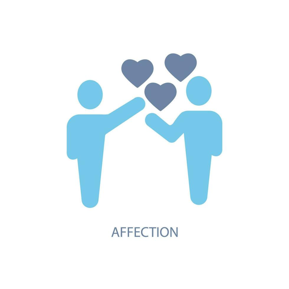 affection concept line icon. Simple element illustration. affection concept outline symbol design. vector