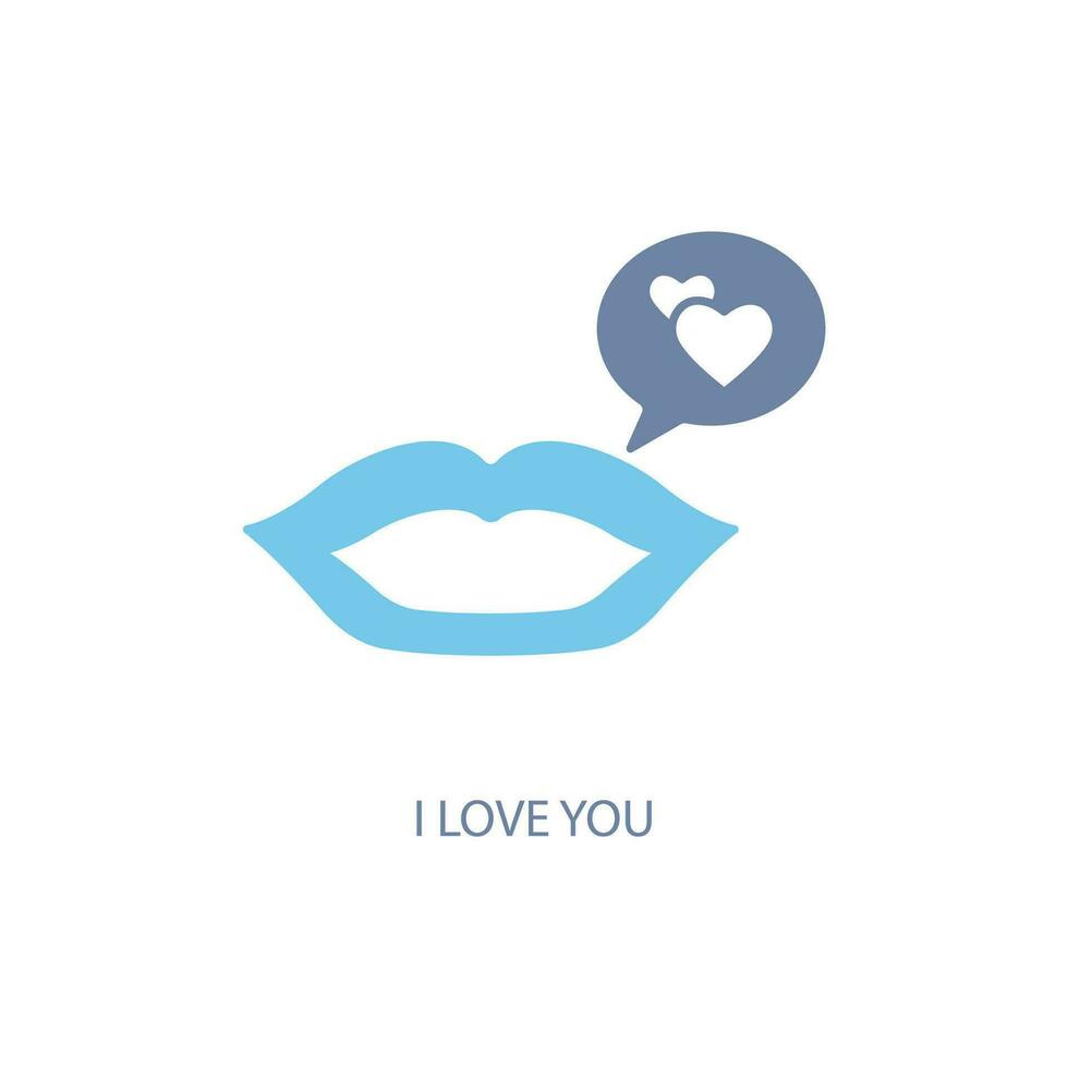 I love you concept line icon. Simple element illustration. I love you concept outline symbol design. vector