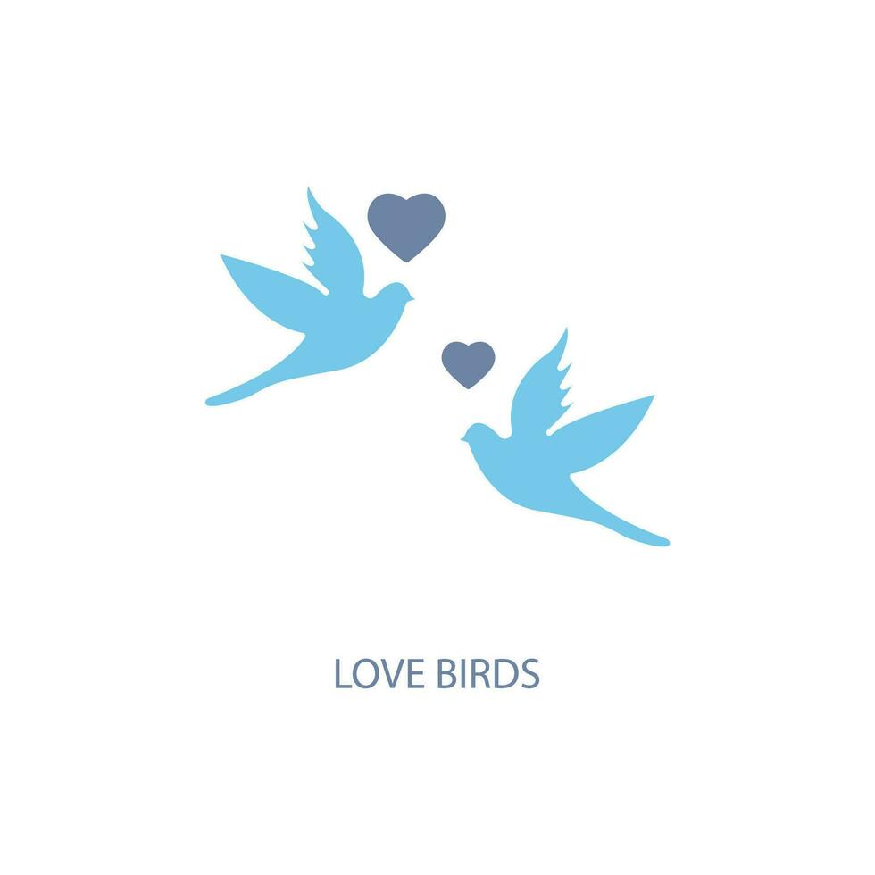 love birds concept line icon. Simple element illustration. love birds concept outline symbol design. vector