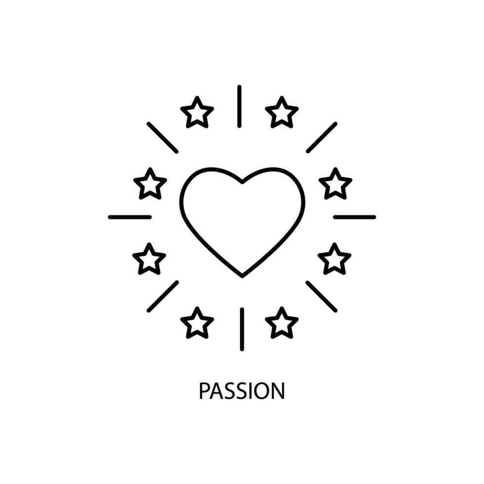 passion concept line icon. Simple element illustration. passion concept outline symbol design. vector