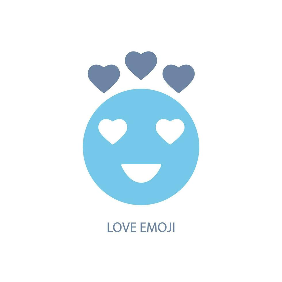 amor emoji concepto línea icono. sencillo elemento ilustración. amor emoji concepto contorno símbolo diseño. vector