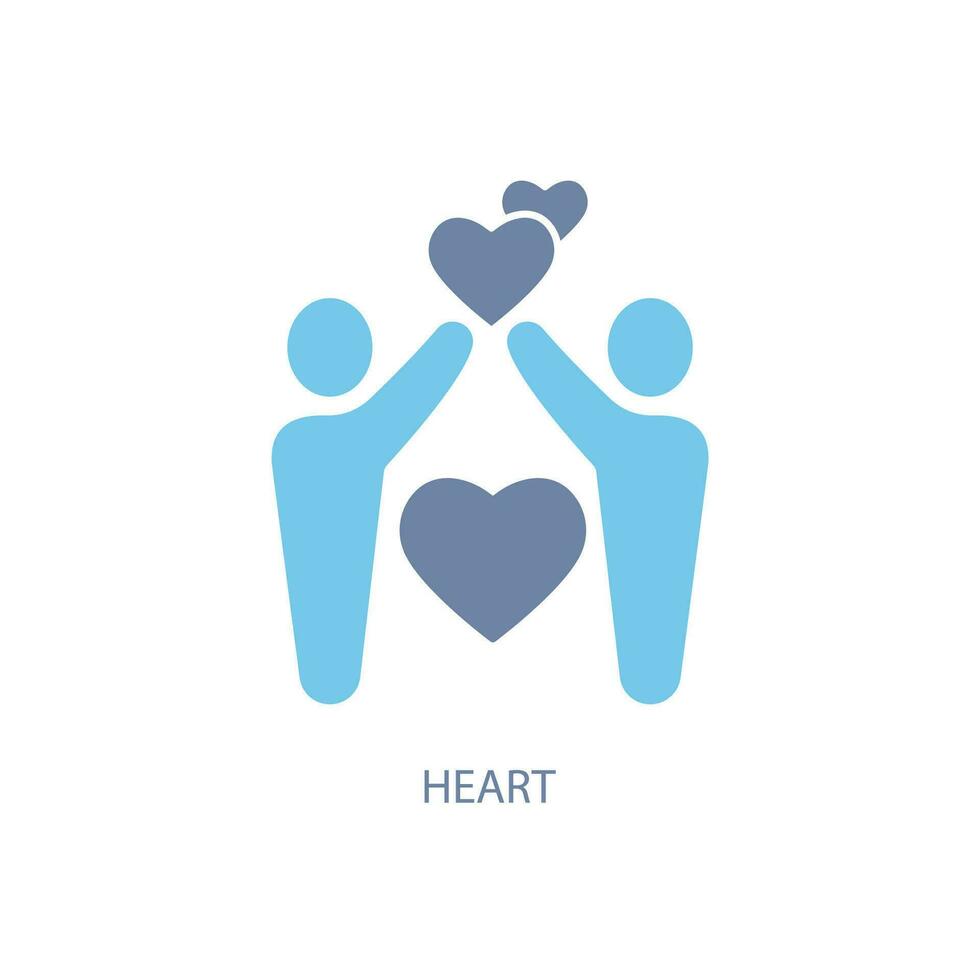 heart concept line icon. Simple element illustration. heart concept outline symbol design. vector