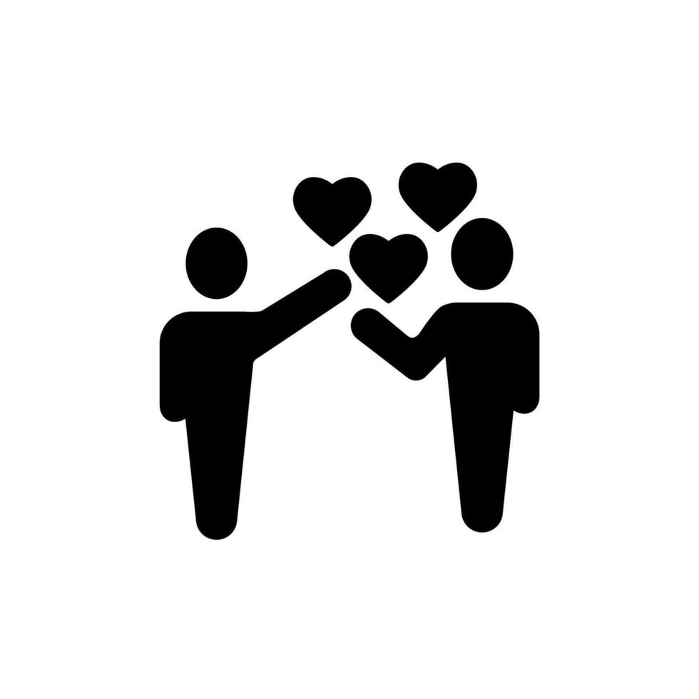 affection concept line icon. Simple element illustration. affection concept outline symbol design. vector