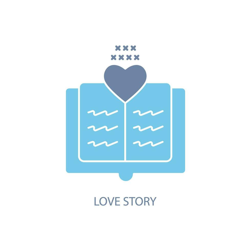 love story concept line icon. Simple element illustration. love story concept outline symbol design. vector