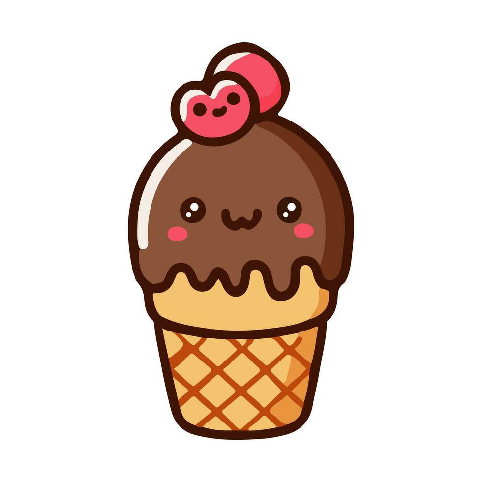 chocolates helado dulce postre. plano diseño aislado de colores clipart. vector