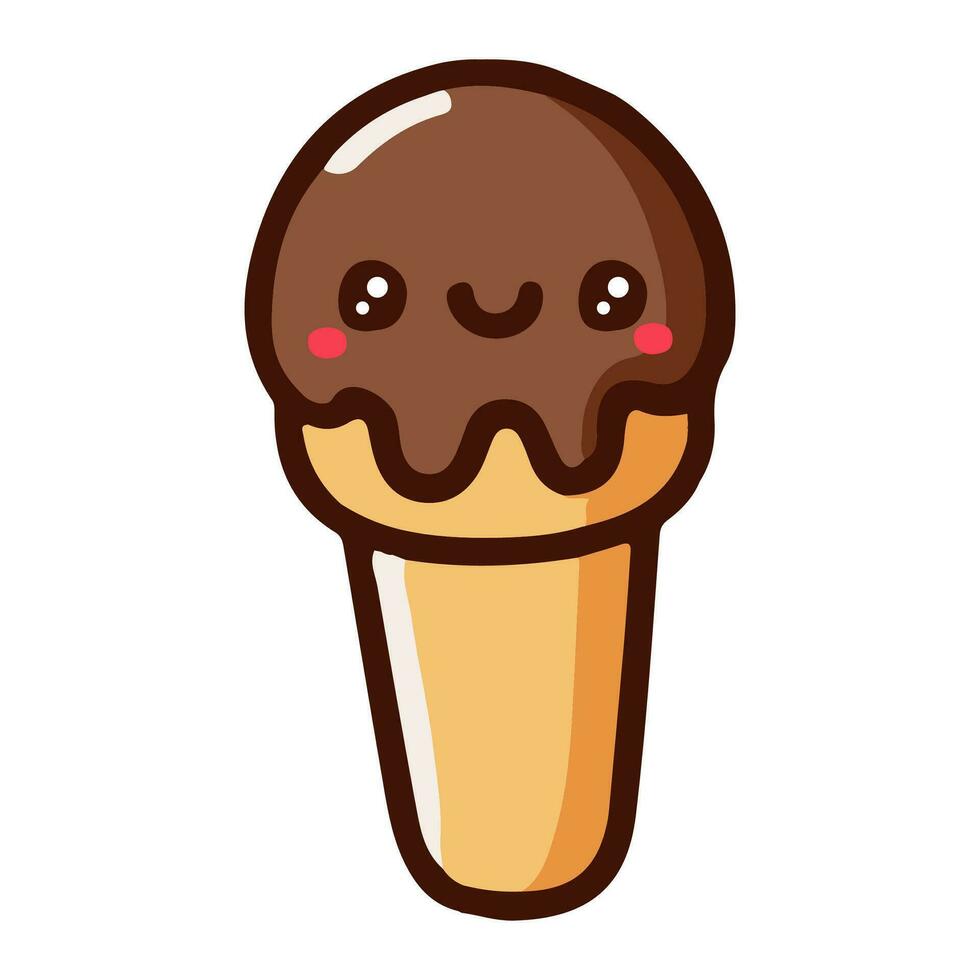 Chocolates icecream sweet dessert. Flat Design isolated colored clipart. vector