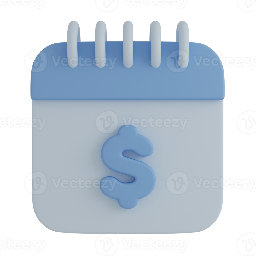 Calendar budget 3d icon png