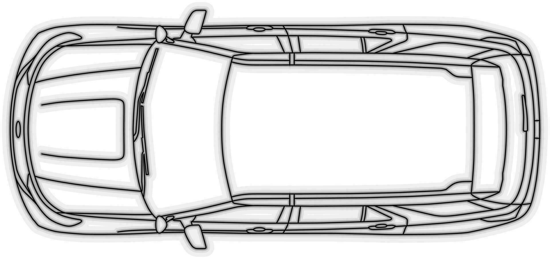 Top view car vector