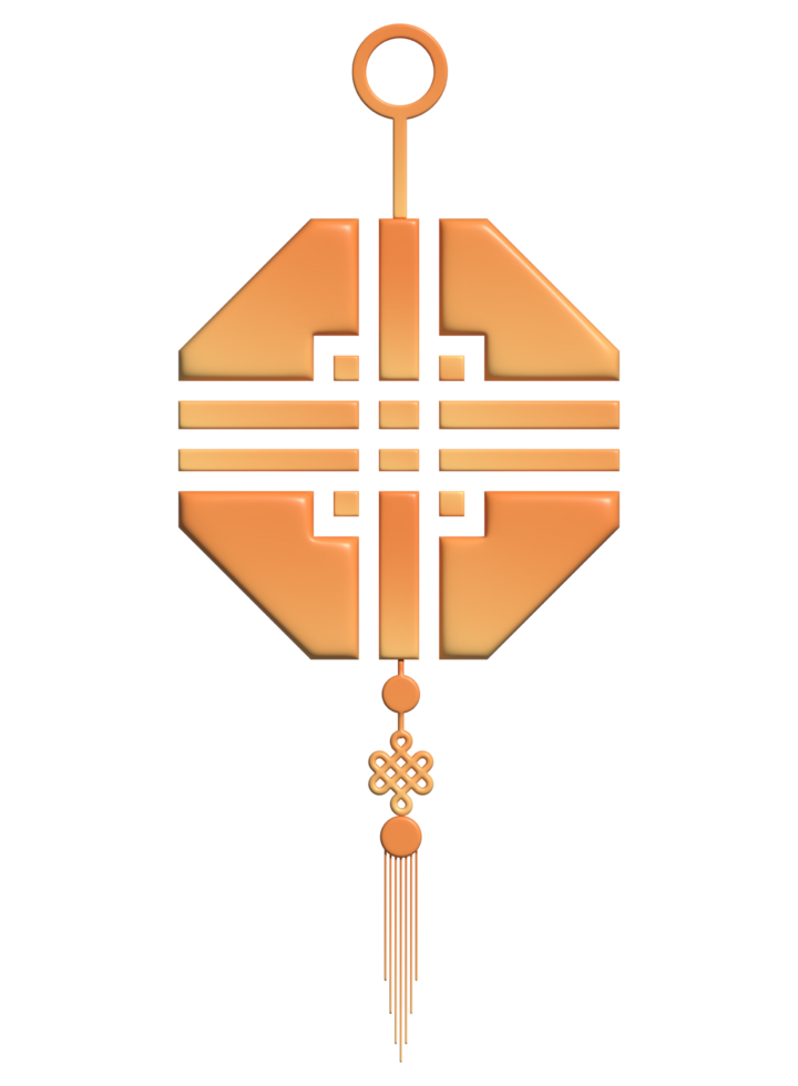 Chinese new year asian decoration 3d element png