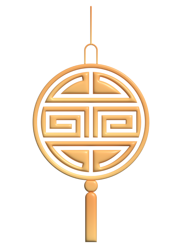 Chinese new year asian decoration 3d element png