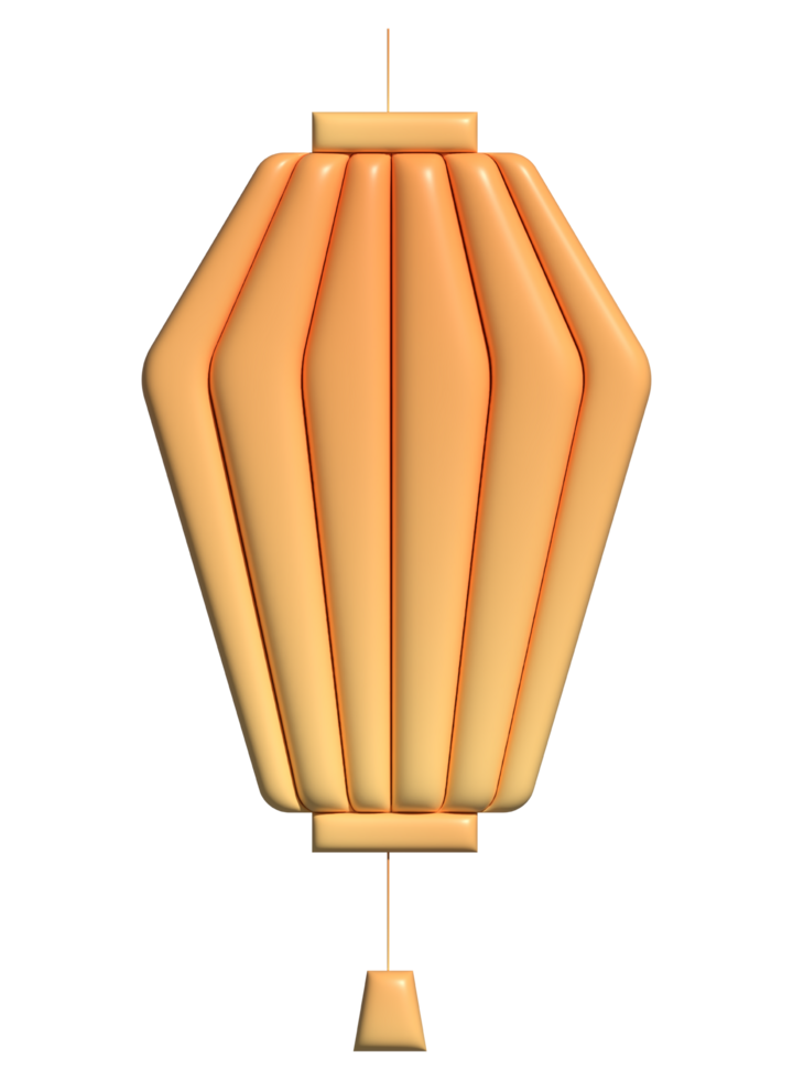 Chinese new year lantern sign 3d symbol decoration element png