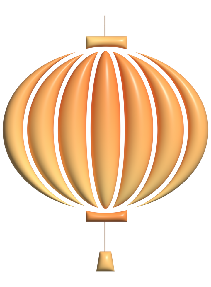 Chinese new year lantern sign 3d symbol decoration element png