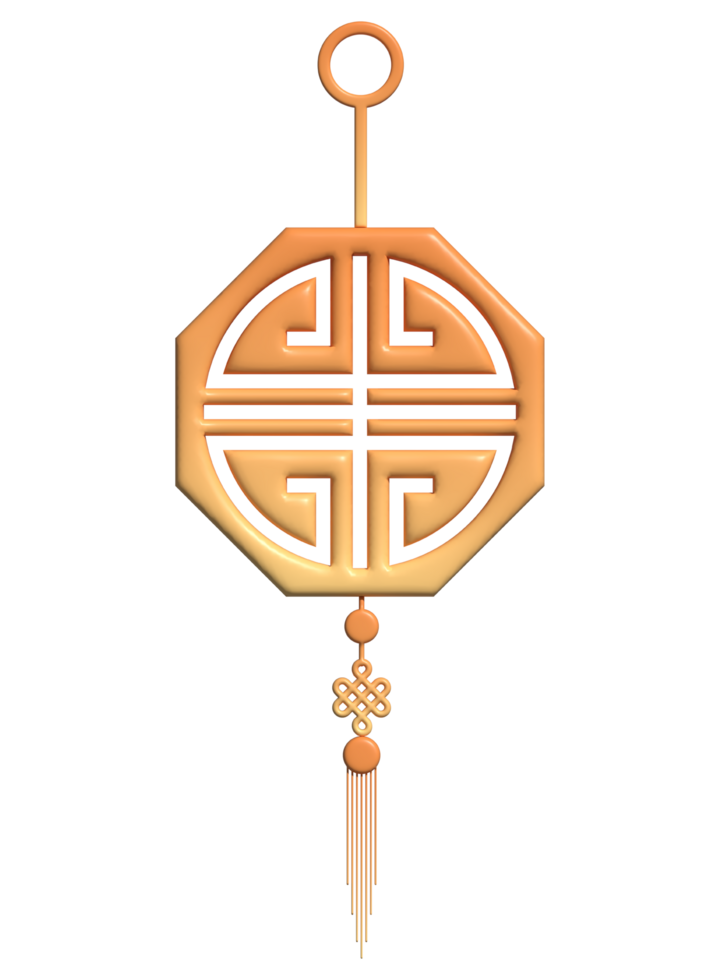 Chinese new year asian decoration 3d element png
