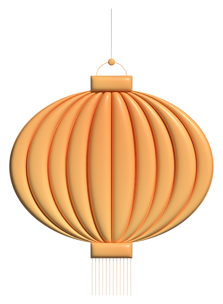 Chinese new year lantern sign 3d symbol decoration element png
