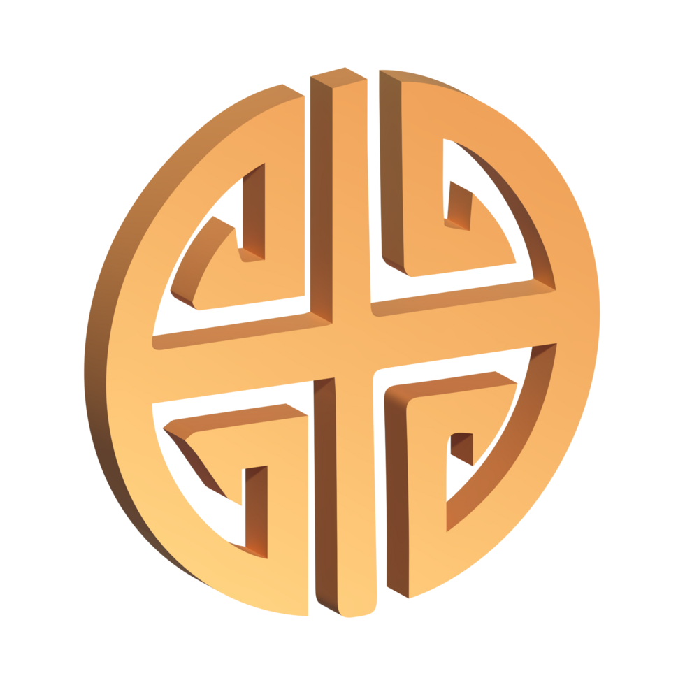Chinese new year asian decoration 3d element png