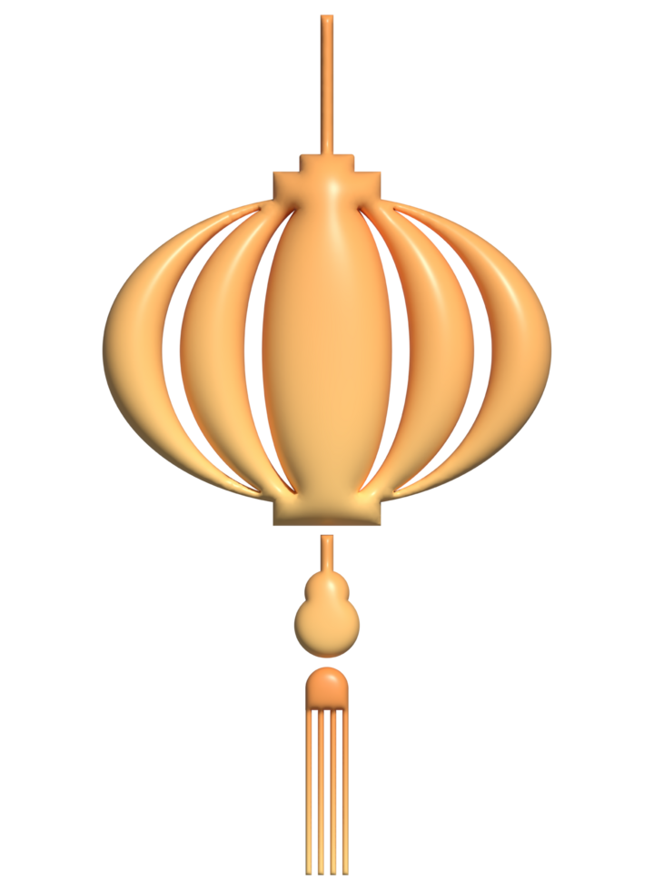 Chinese new year lantern sign 3d symbol decoration element png