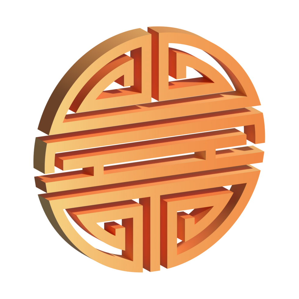 Chinese new year asian decoration 3d element png