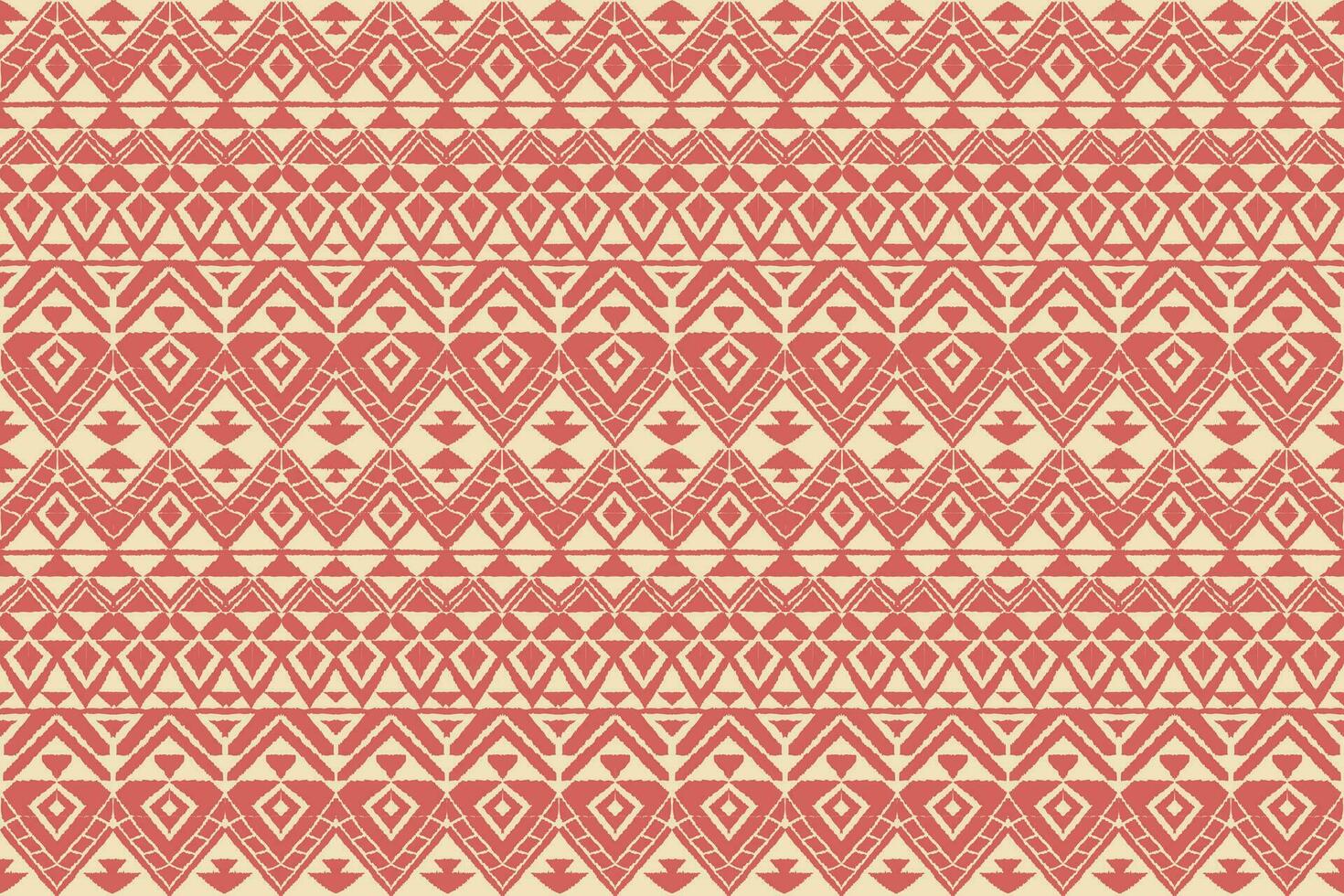 Modern Ikat geometric folklore ornament with diamonds. Tribal ethnic vector texture. seamless striped pattern in Aztec style. Folk embroidery. Indian. Scandinavian. Gypsy. African rug.