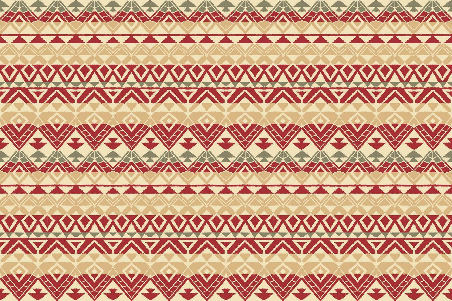 moderno ikat geométrico folklore ornamento con diamantes tribal étnico vector textura. sin costura a rayas modelo en azteca estilo. gente bordado. indio. escandinavo. gitano. africano alfombra.