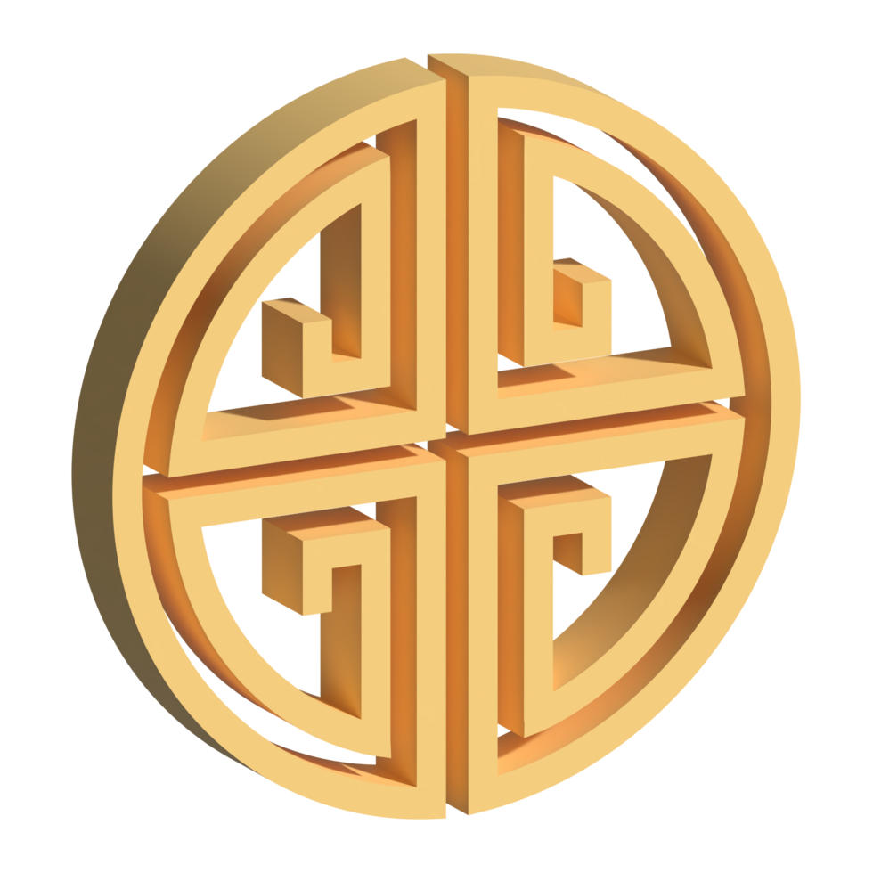 Chinese new year asian decoration 3d element png