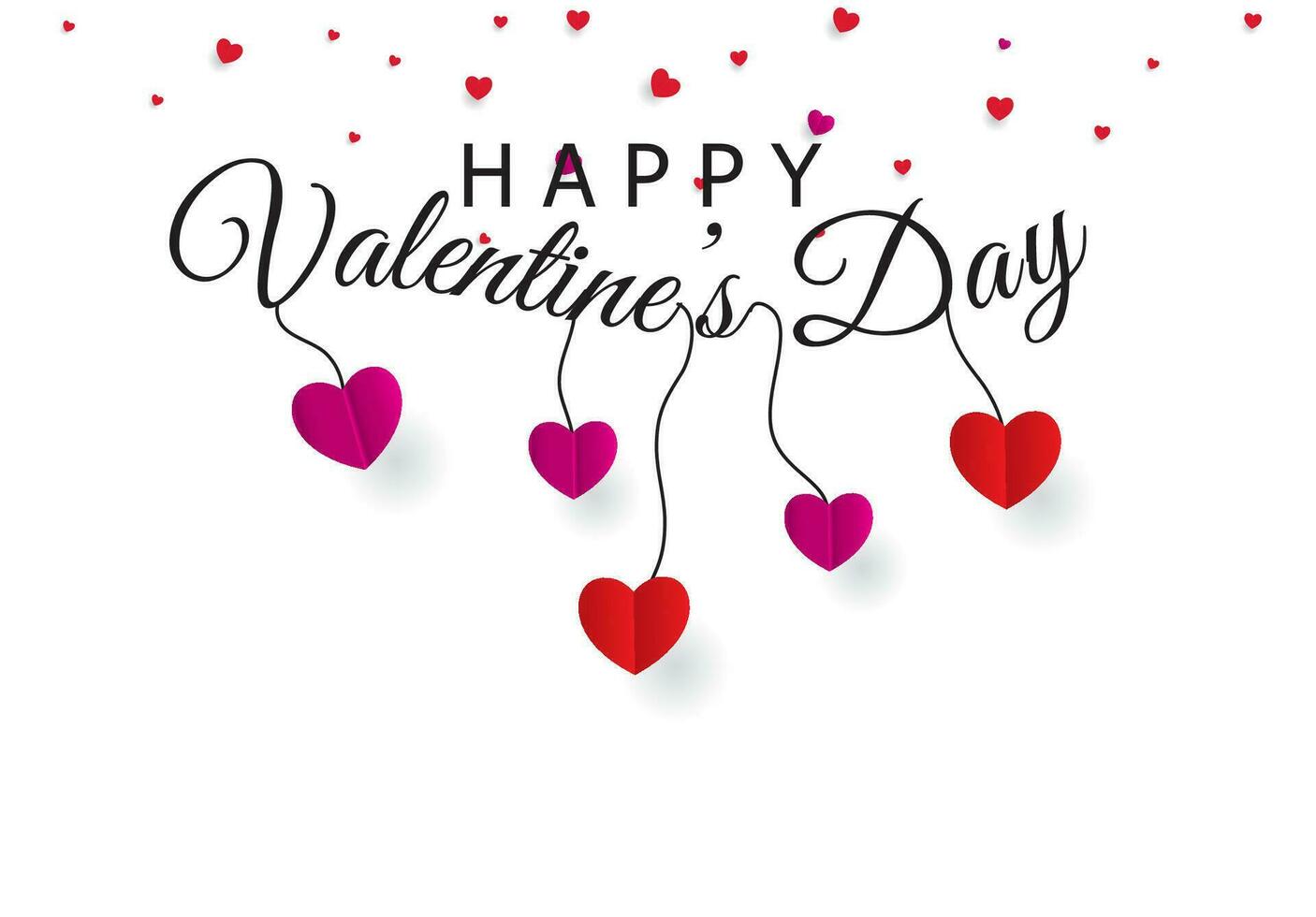 Happy Valentines Day, love day  hearts romantic Celebration design. vector illustration