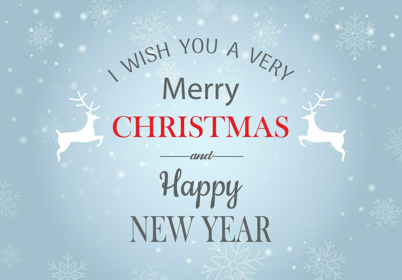 Merry Christmas and Happy New Year background for Greeting cards vector text Lettering