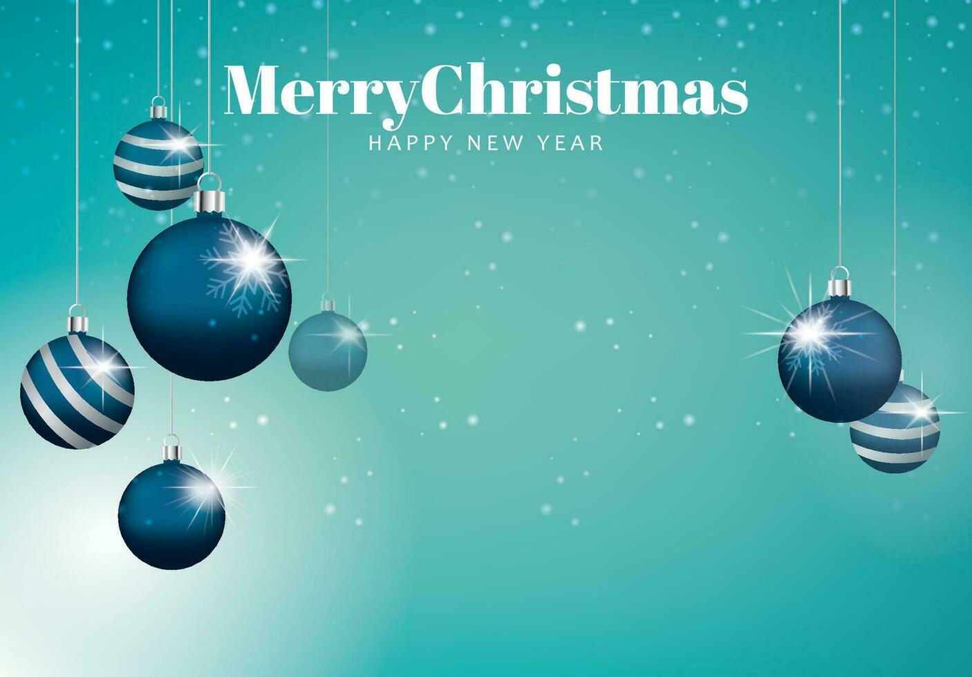 Merry Christmas and happy new year paper art style illustration vector