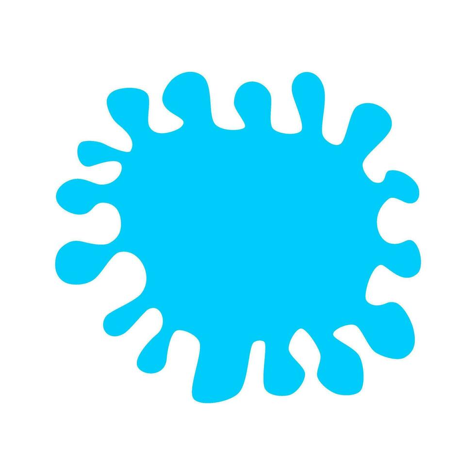 blue simple splash flat element vector