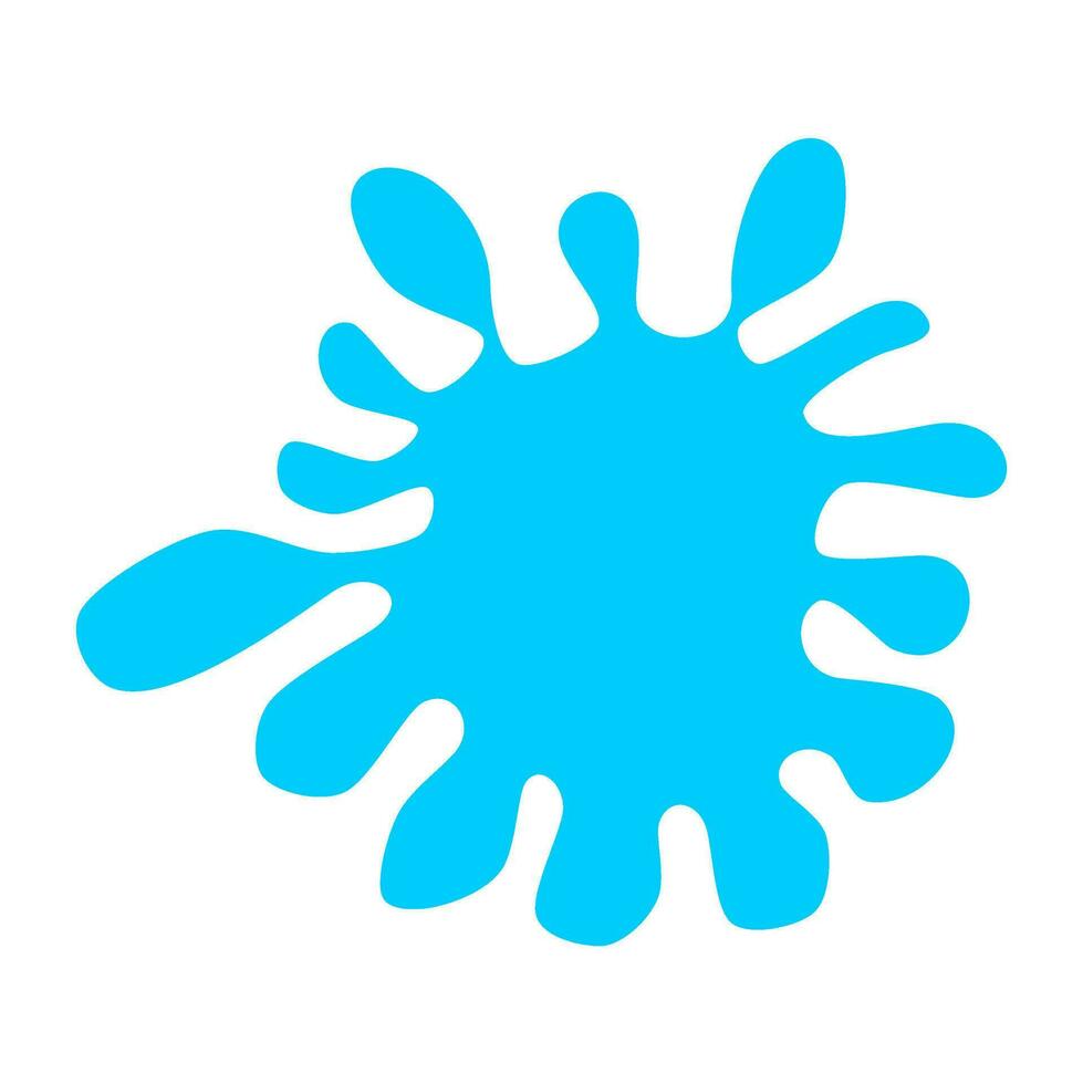 blue simple splash flat element vector