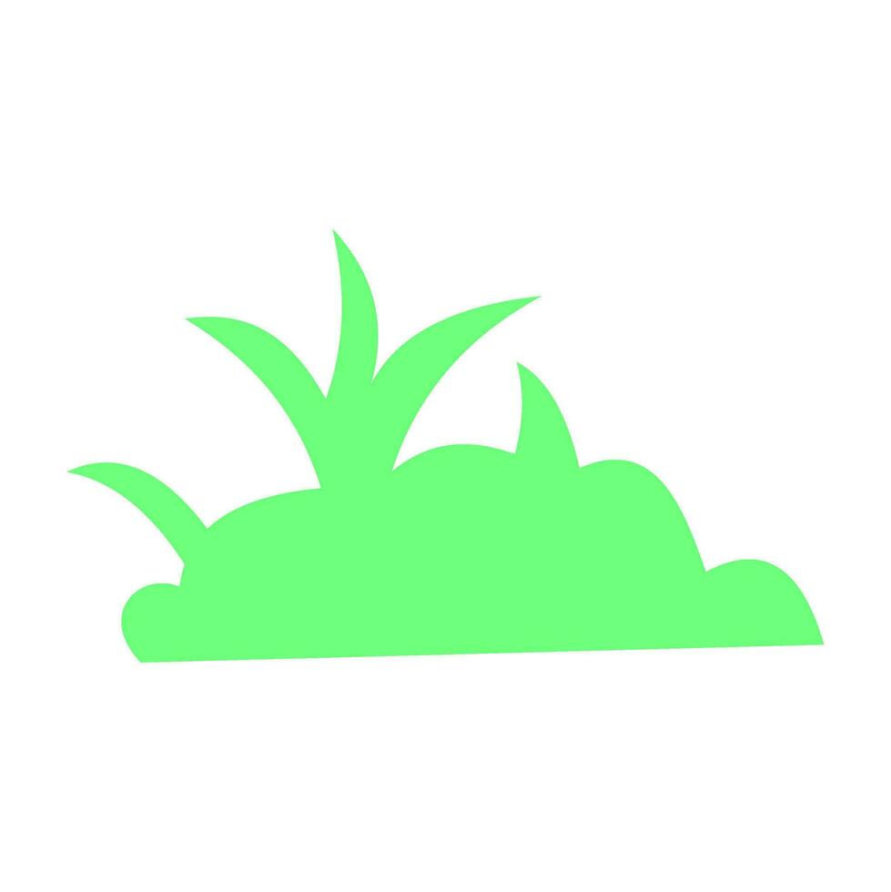 Green grass flat vector element