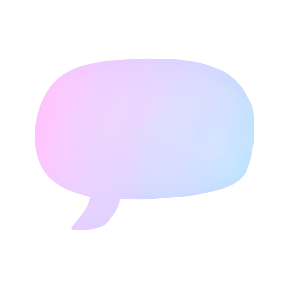 Speech balloon. title label. watercolor style png