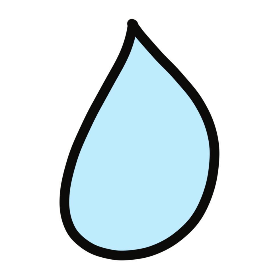 blue water drop cartoon icon png