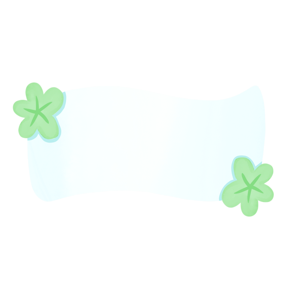flower Text Label. watercolor style png